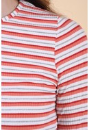 Bluza Dama Sister Point Pany-Ls Red Stripe